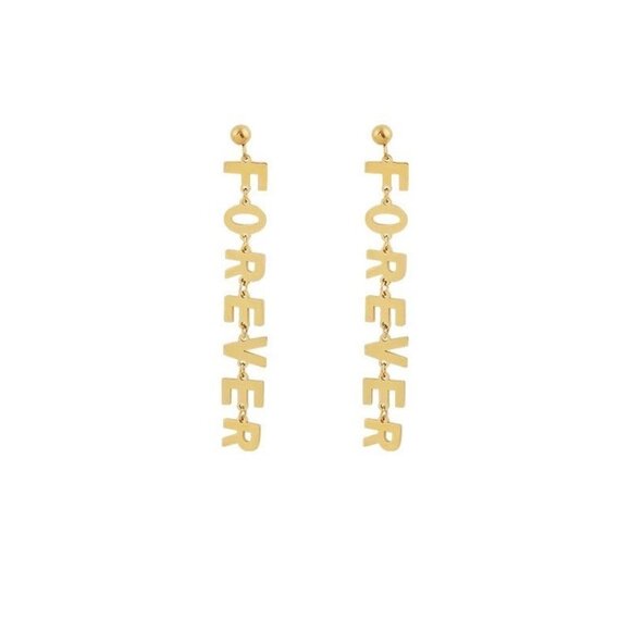 Gold Color FOREVER Long Earrings For Women - Picture 5 of 5